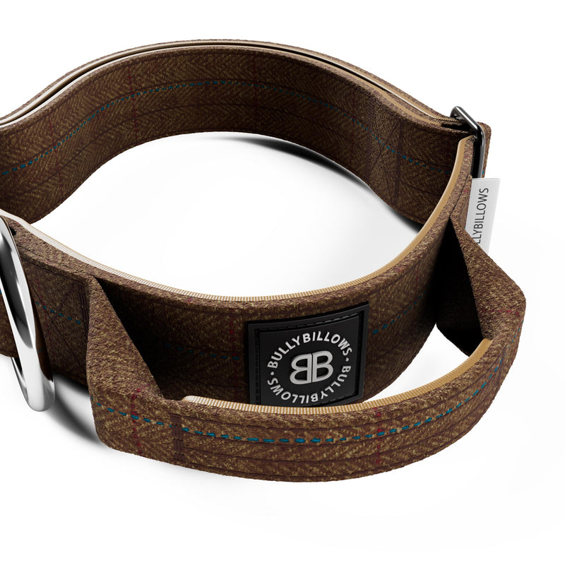 4cm Tweed Combat® Collar | Handle & Secure Clip - Classic Tan