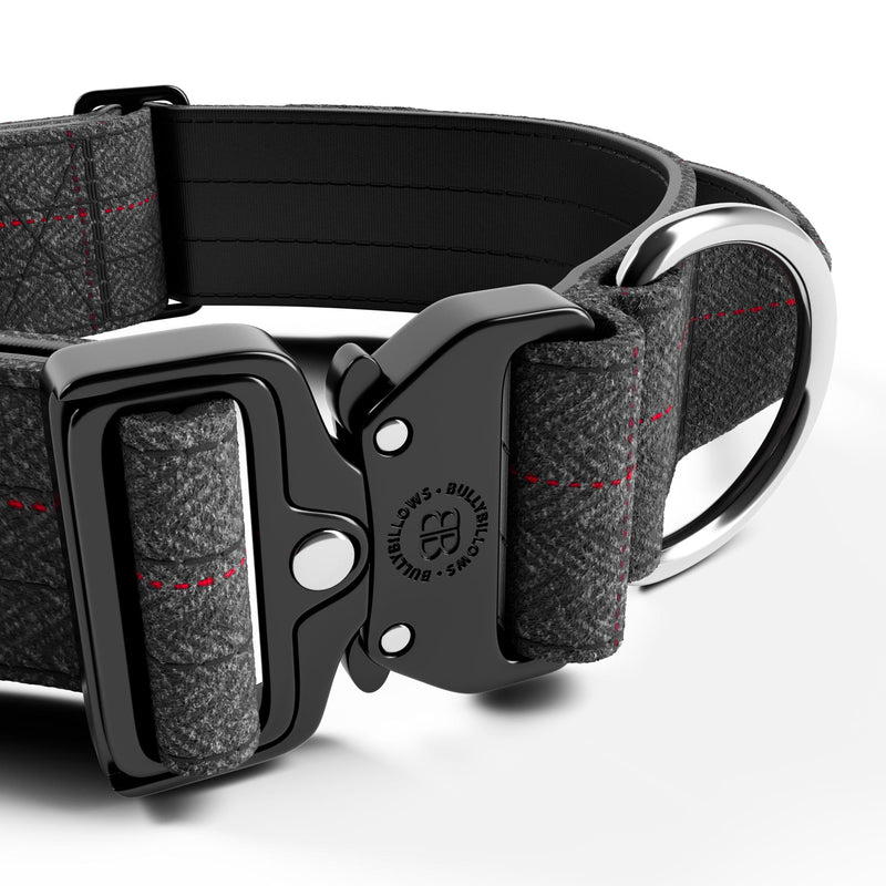 5cm Tweed Combat® Collar | With Handle & Secure Clip - Stone Grey