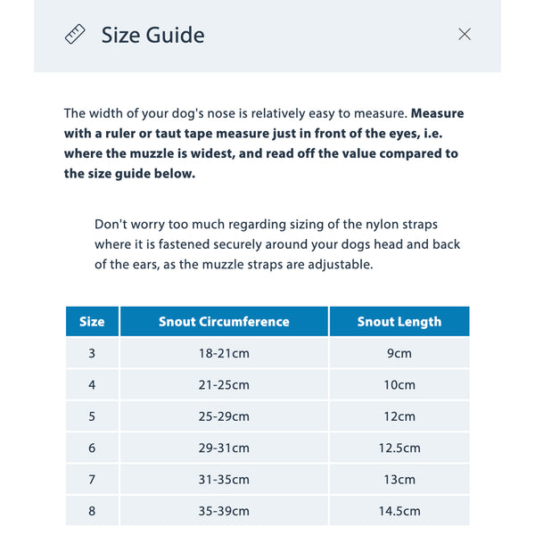 Muzzle | Flexi & Legal Requirement - S-XL Breeds - Black