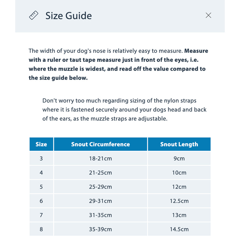 Muzzle | Flexi & Legal Requirement - S-XL Breeds - Black