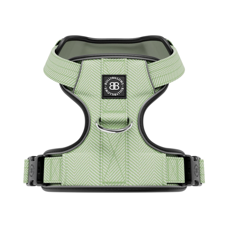 Premium Comfort Herringbone Harness | Non Restrictive - Mint Green
