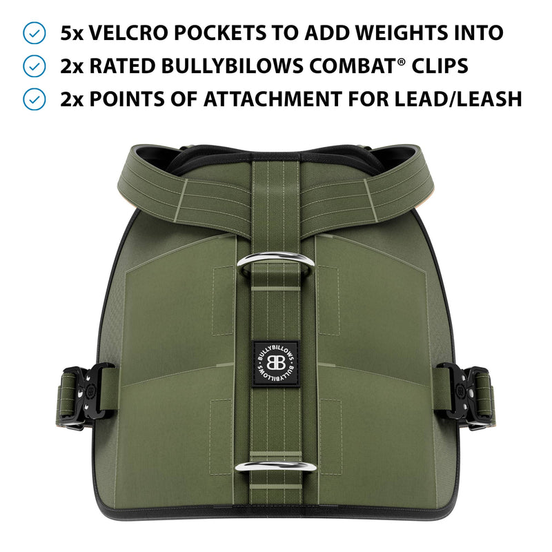 Weight & Fitness Premium Harness | Health Enhancement - x5 Pockets - Khaki