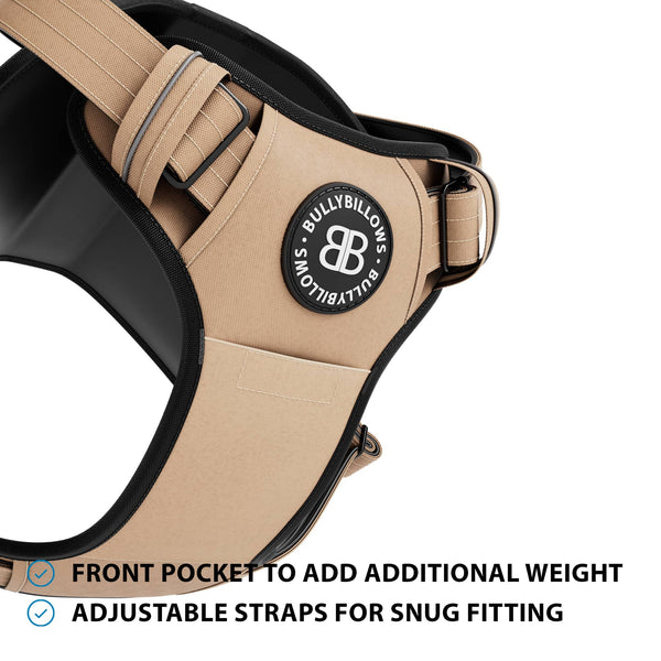 Weight & Fitness Premium Harness | Health Enhancement - x5 Pockets - Military Tan