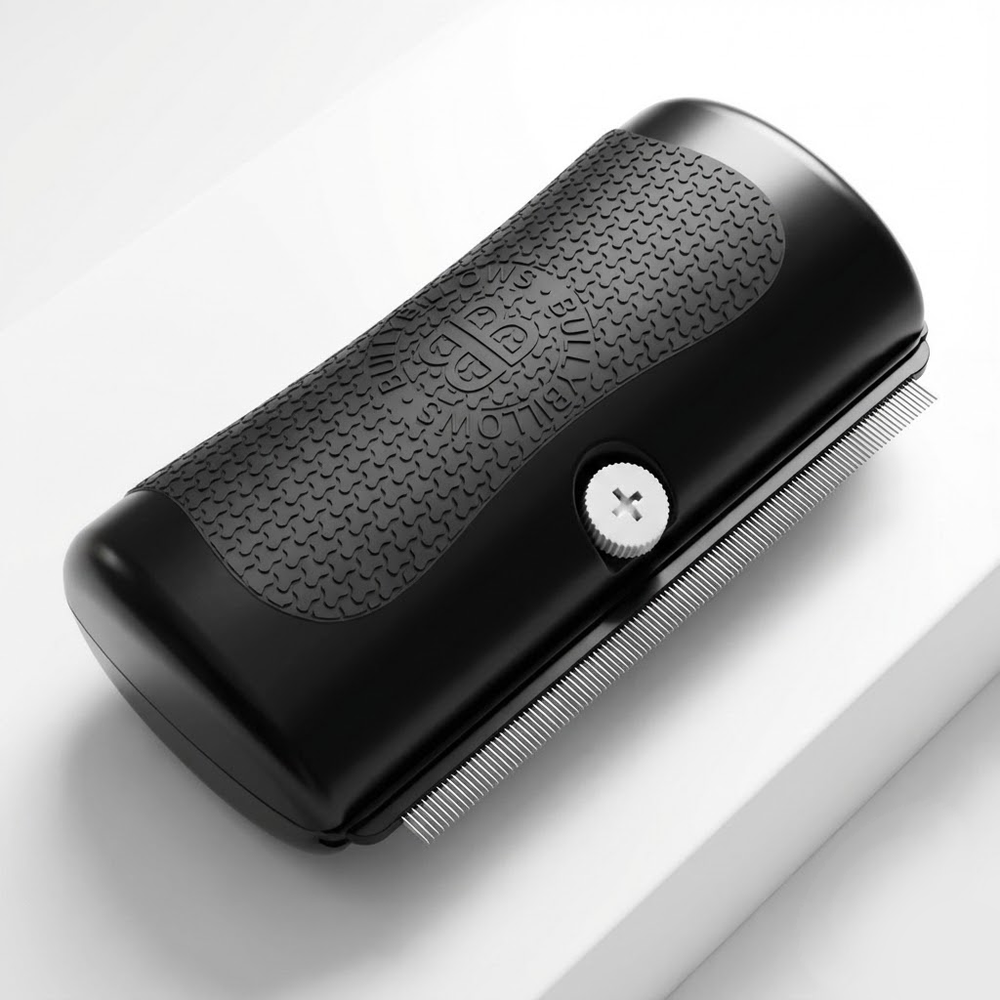 Black deshedding comb