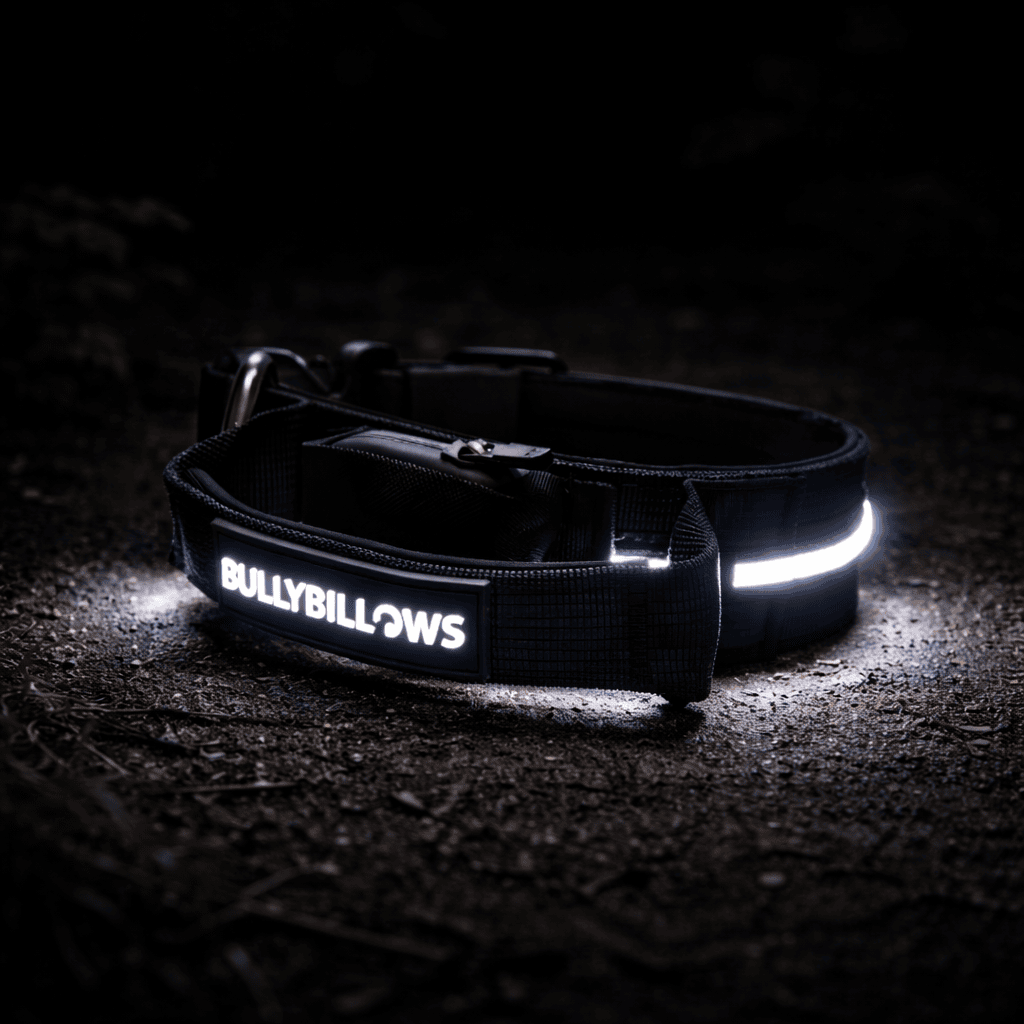featured image of 2.5cm Light Up LED Combat® Collar | With Handle & Secure Clip - Black
