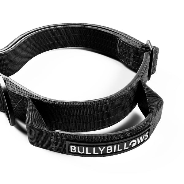 2.5cm Lighter Combat® Collar | Handle & Rated Clip - Black x Black