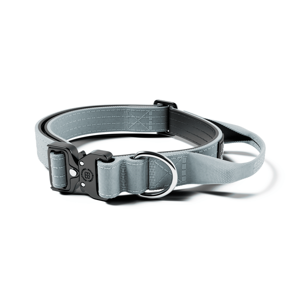 2.5cm Combat® Collar | With Handle & Rated Clip - Metal Grey