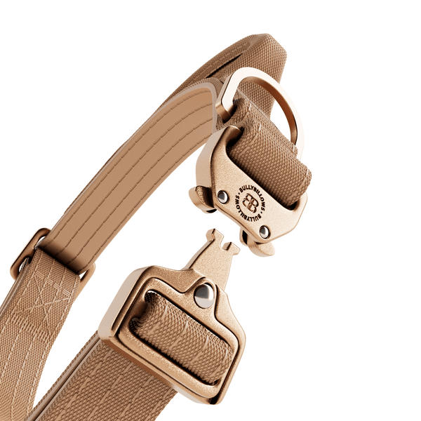 2.5cm Lighter Combat® Collar | Handle & Rated Clip - Tan x Tan