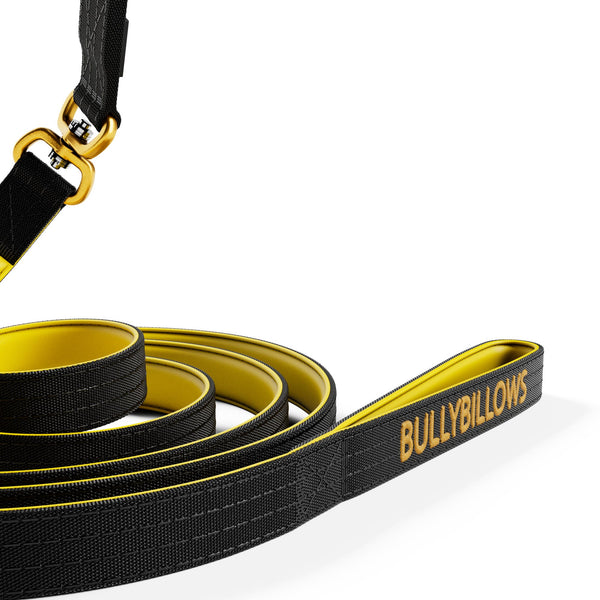 3m Lighter Swivel Combat Lead | Anti-Tangle & Secure Clip - Black X Yellow