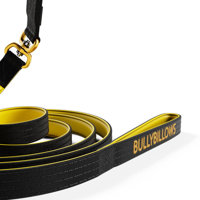3m Lighter Swivel Combat Lead | Anti-Tangle & Secure Clip - Black X Yellow