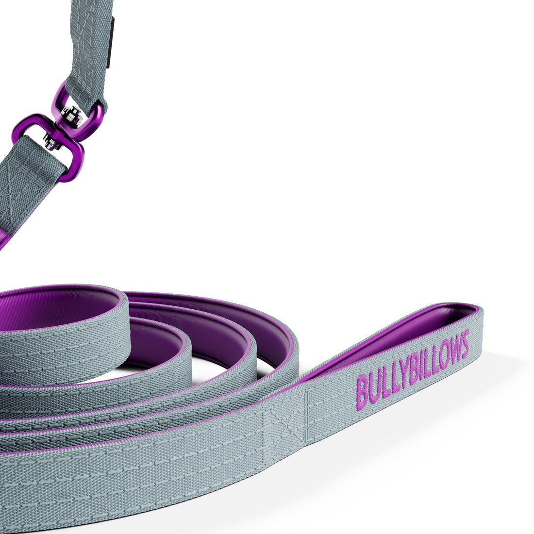 featured image of 3M Lighter Swivel Combat Leash | Anti-Tangle & Secure Clip - Purple x Metal Grey