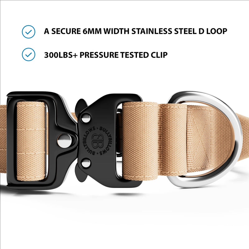 4cm Combat® Collar | Handle & Rated Clip - Tan