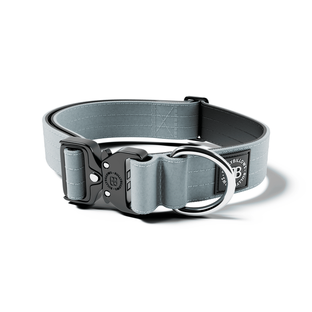 4cm Combat® Collar | No Handle & Secure Clip - Metal Grey