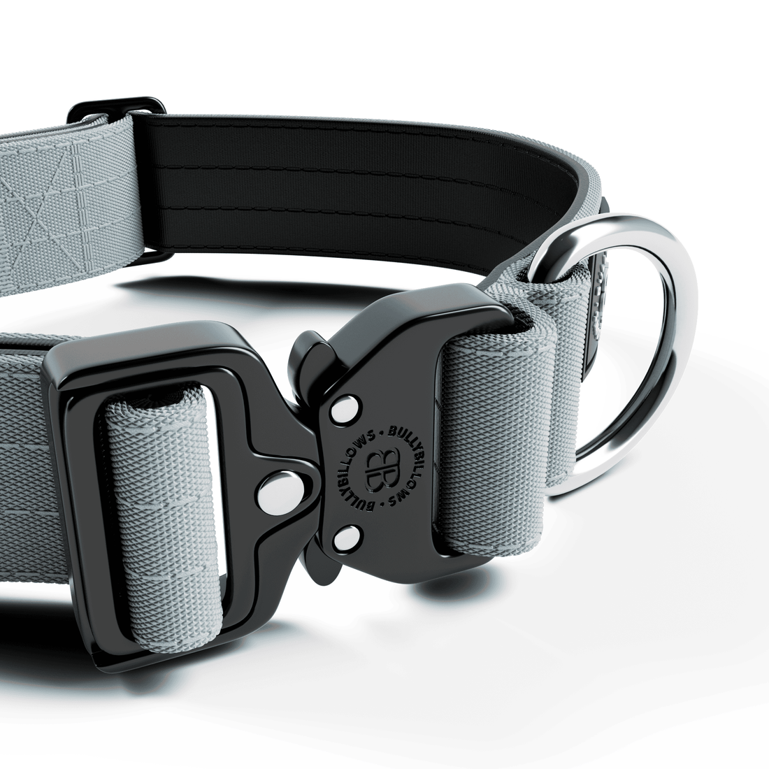 featured image of 4cm Combat® Collar | No Handle & Secure Clip - Metal Grey