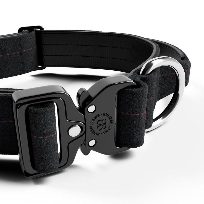 4cm Tweed Combat® Collar | Handle & Secure Clip - Charcoal Black