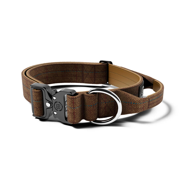 4cm Tweed Combat® Collar | With Handle & Secure Clip - Classic Tan