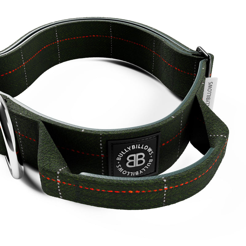 4cm Tweed Combat® Collar | Handle & Secure Clip - Forest Green