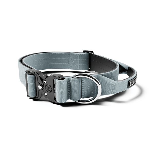 4cm Combat® Collar | With Handle & Rated Clip - Metal Grey