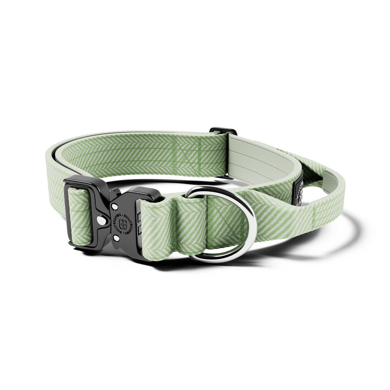 4cm Herringbone Combat® Collar | Handle & Rated Clip - Mint Green