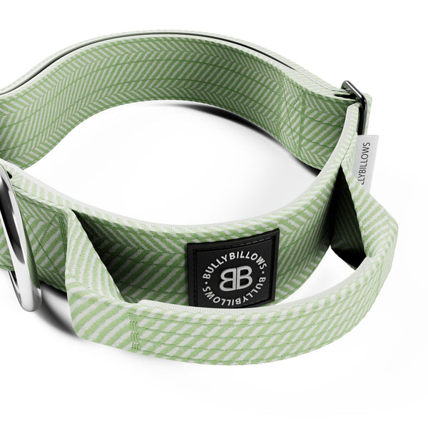 4cm Herringbone Combat® Collar | Handle & Rated Clip - Mint Green