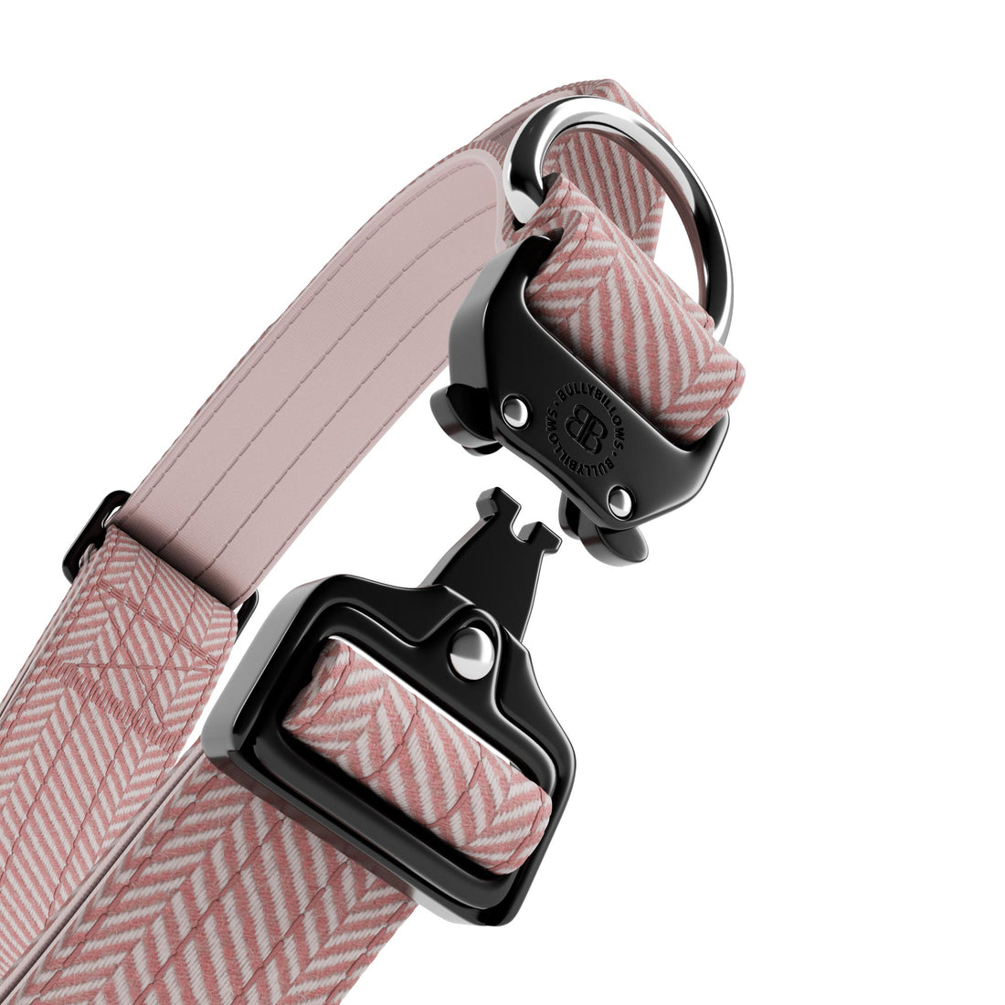 featured image of 4cm Herringbone Combat® Collar | With Handle & Secure Clip - Soft Pink