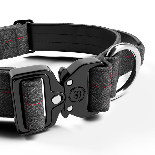 4cm Tweed Combat® Collar | With Handle & Rated Clip - Stone Grey