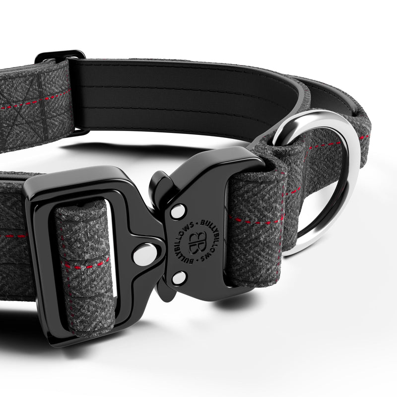 4cm Tweed Combat® Collar | With Handle & Rated Clip - Stone Grey