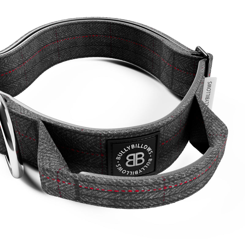 4cm Tweed Combat® Collar | With Handle & Rated Clip - Stone Grey