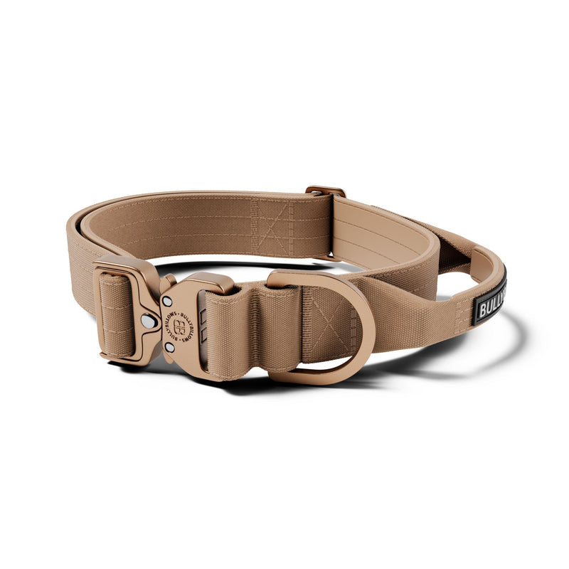 4cm LIGHTER Combat® Collar | With Handle & Secure Clip - Tan x Tan