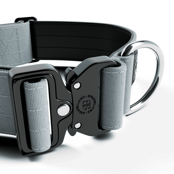 5cm Combat® Collar | NO Handle & Secure Clip - Metal Grey