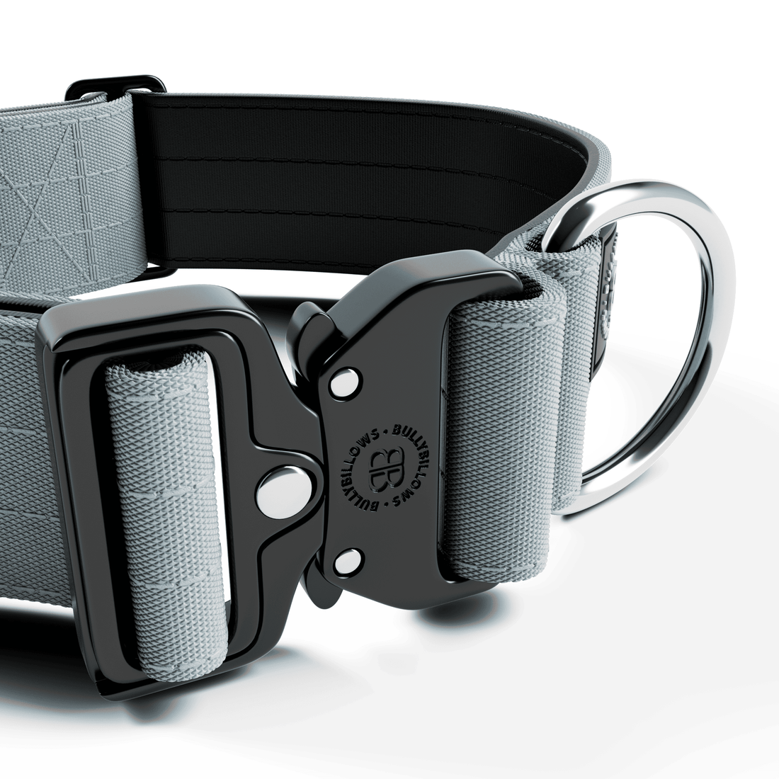 featured image of 5cm Combat® Collar | NO Handle & Secure Clip - Metal Grey