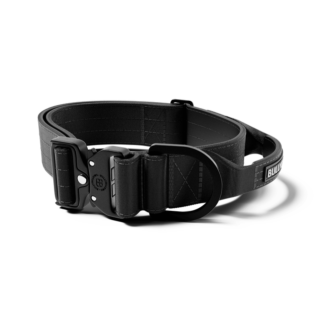 5cm Lighter Combat® Collar | With Handle & Secure Clip - Black x Black