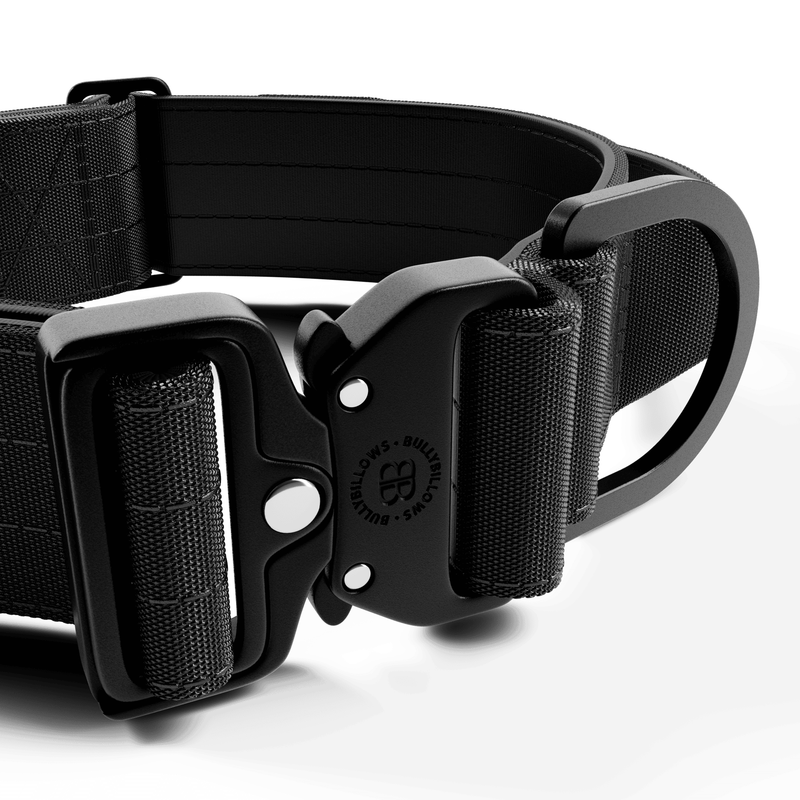 5cm Lighter Combat® Collar | With Handle Secure Clip - Black x Black