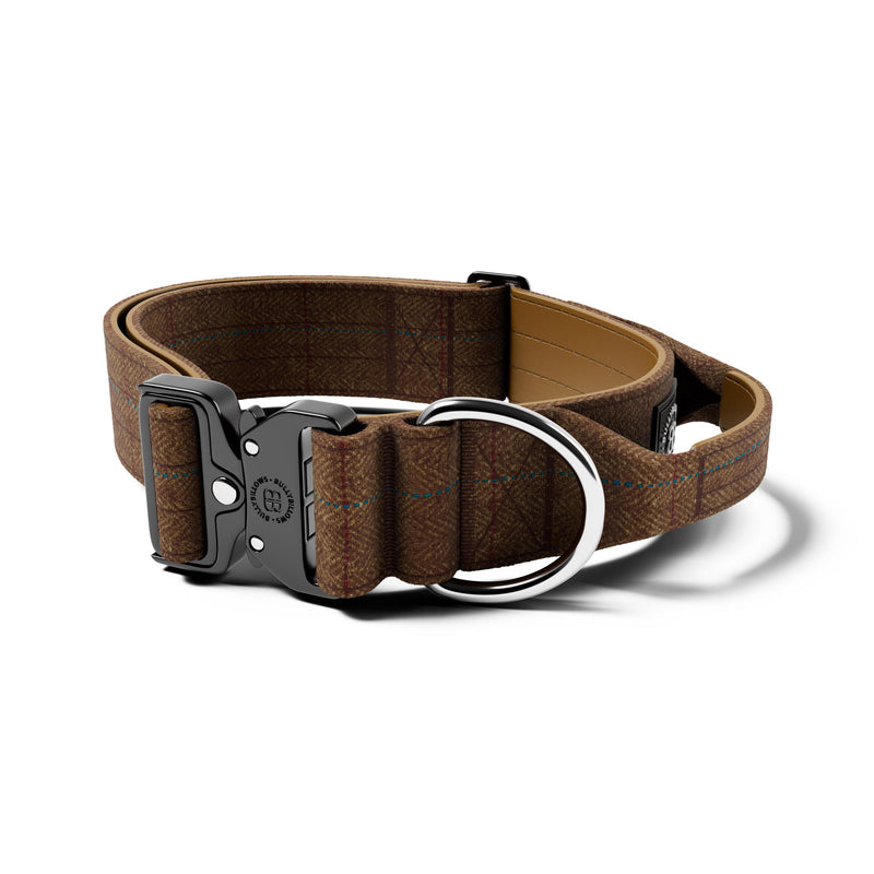 5cm Tweed Combat® Collar | With Handle & Secure Clip - Classic Tan