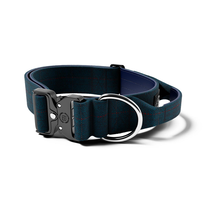 5cm Tweed Combat® Collar | With Handle & Secure Clip - Midnight Blue