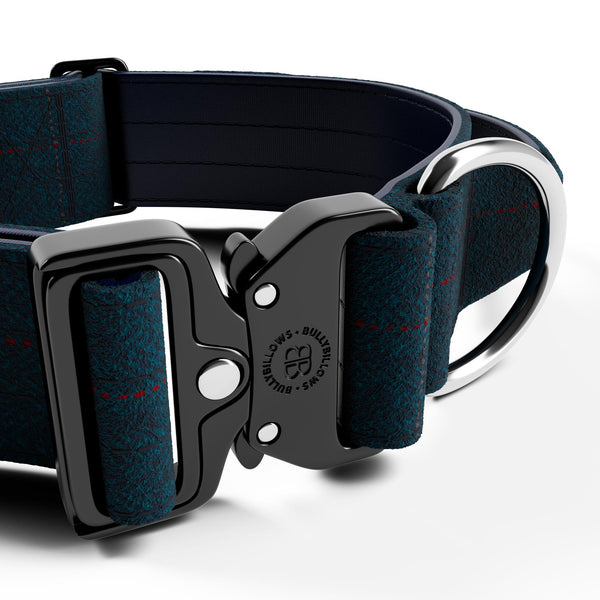 5cm Tweed Combat® Collar | With Handle & Secure Clip - Midnight Blue