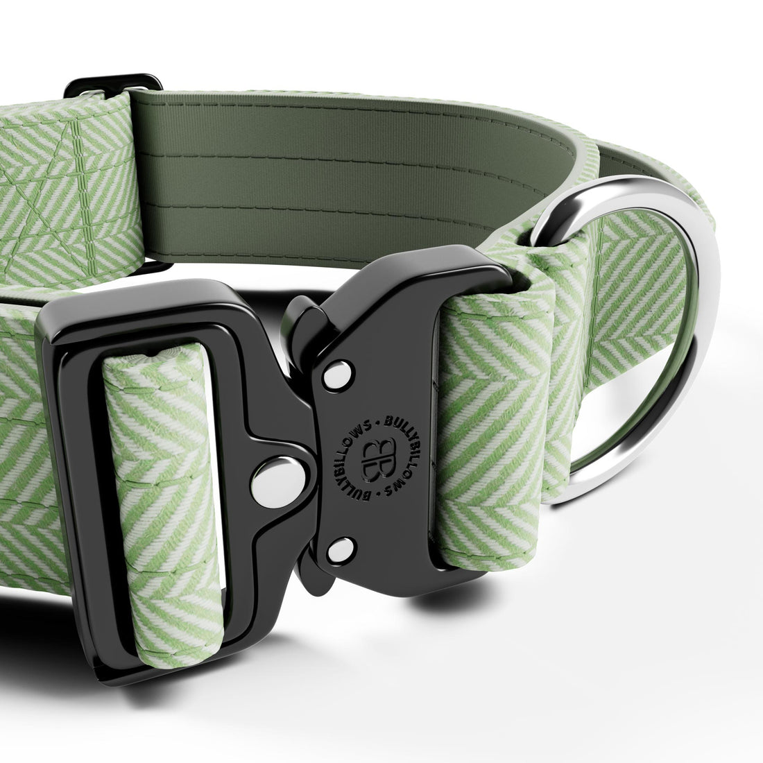 featured image of 5cm Herringbone Combat® Collar | With Handle & Secure Clip - Mint Green