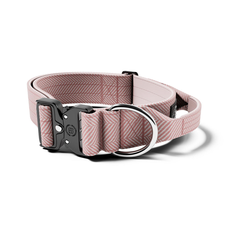 5cm Herringbone Combat® Collar | With Handle & Secure Clip - Soft Pink