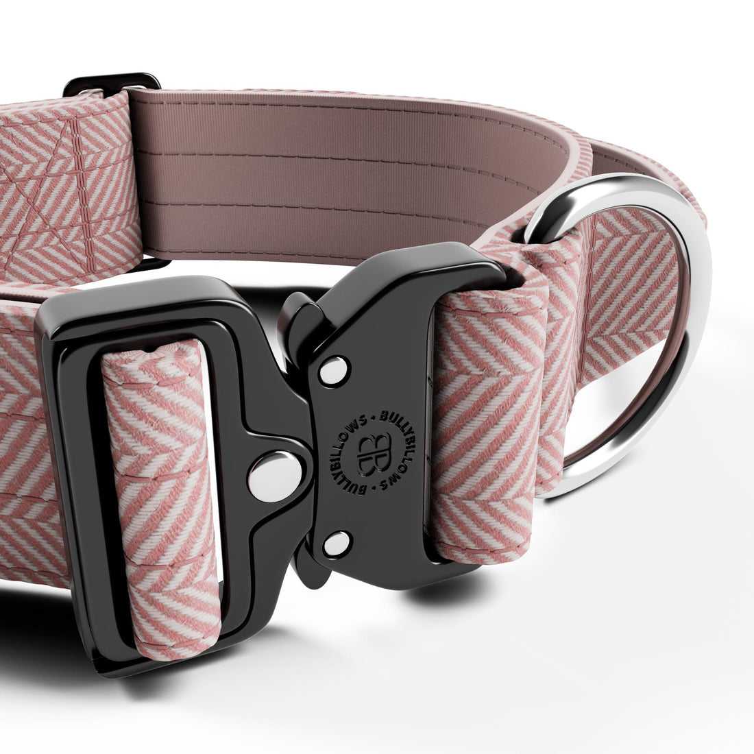 featured image of 5cm Herringbone Combat® Collar | With Handle & Secure Clip - Soft Pink
