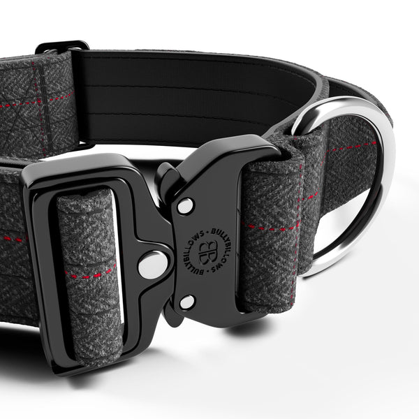 5cm Tweed Combat® Collar | With Handle & Secure Clip - Stone Grey
