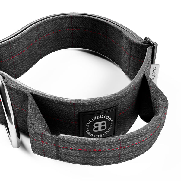 5cm Tweed Combat® Collar | With Handle & Secure Clip - Stone Grey