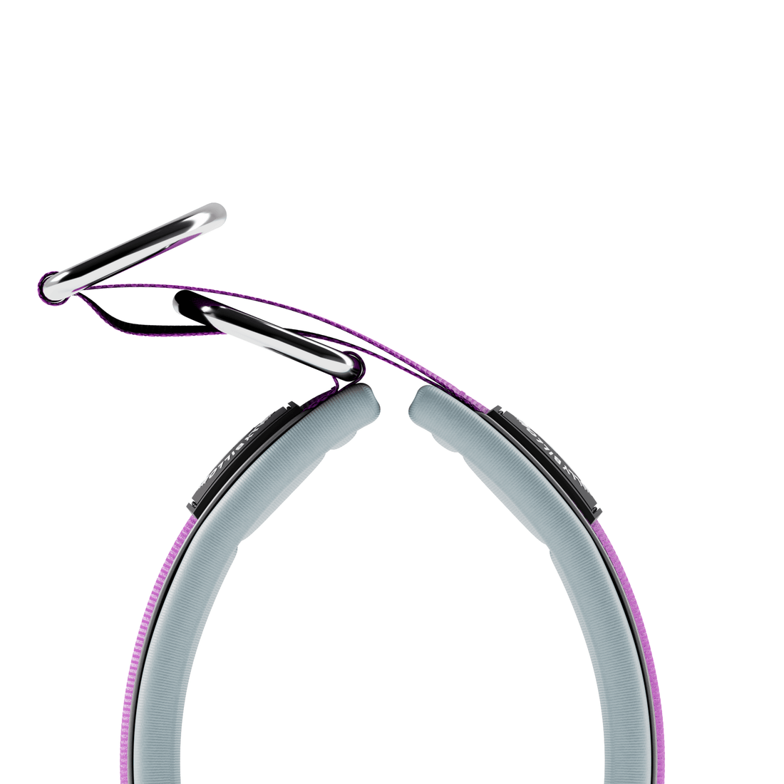 featured image of 4cm Slip on Collar | Foam Padded - Purple x Metal Grey