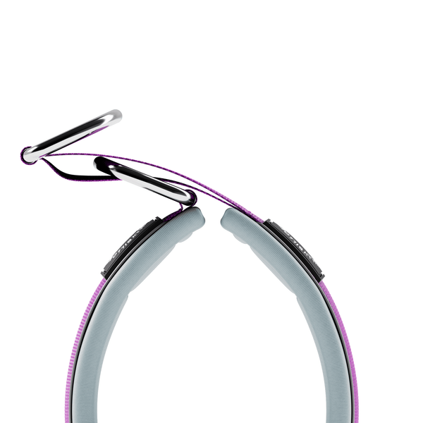 5cm Slip on Collar | Foam Padded - Purple x Metal Grey