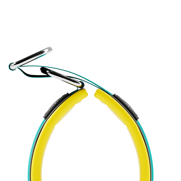 5cm Slip on Collar | Foam Padded - Turquoise x Yellow