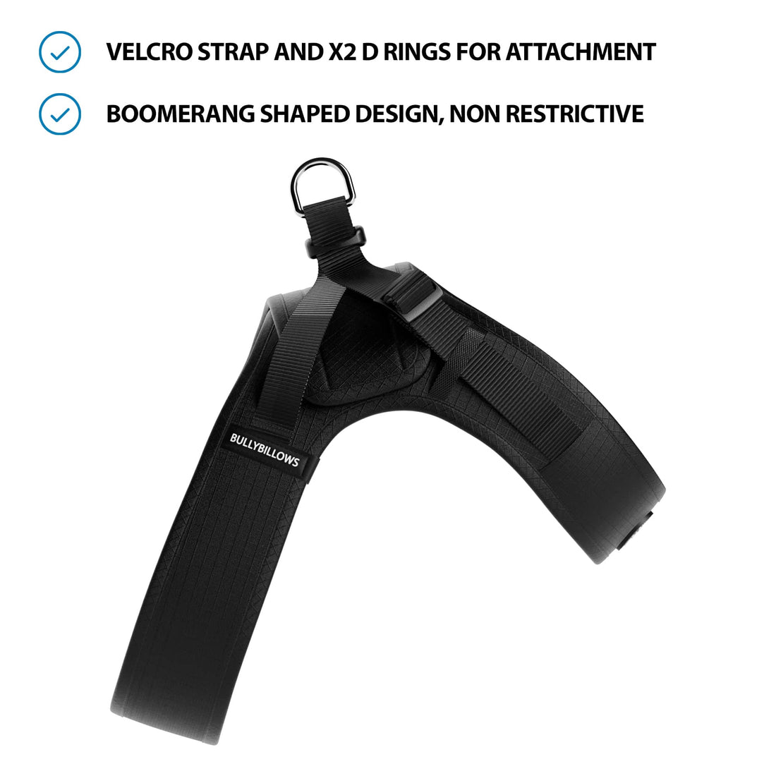featured image of Boomerang Harness | XS-M Breeds - Black