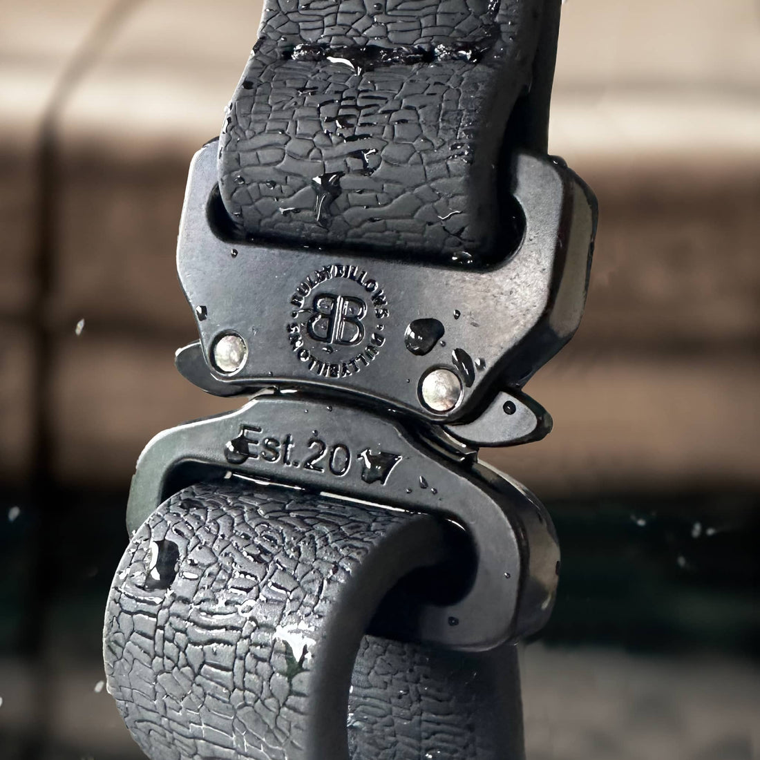 featured image of 2.5cm Combat Billowthane® Collar | Waterproof | With Handle & Secure Clip - Black