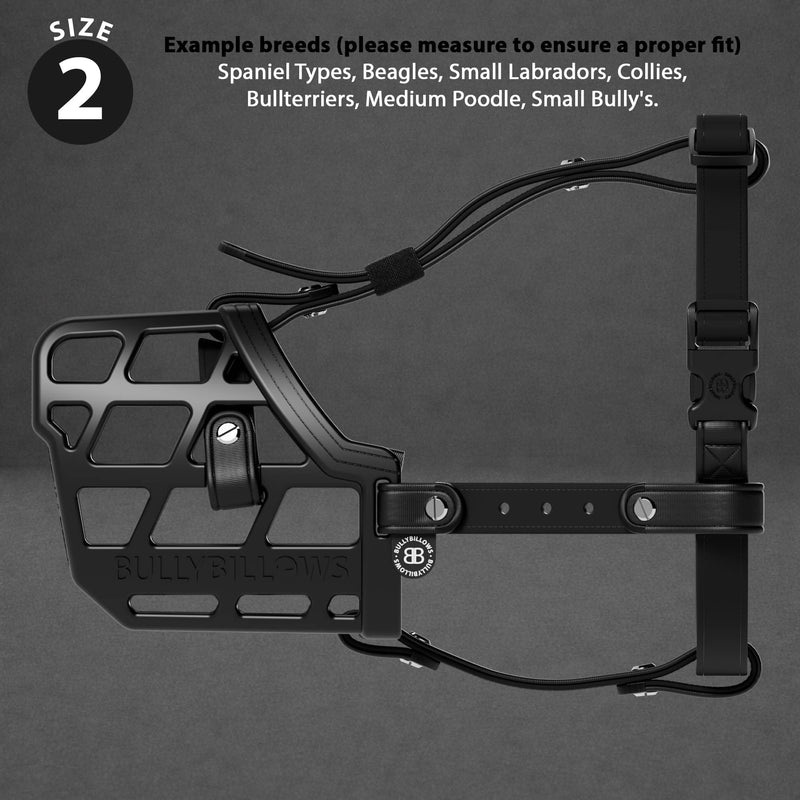 Premium Comfort Muzzle | x2 Additional Head Straps - Black