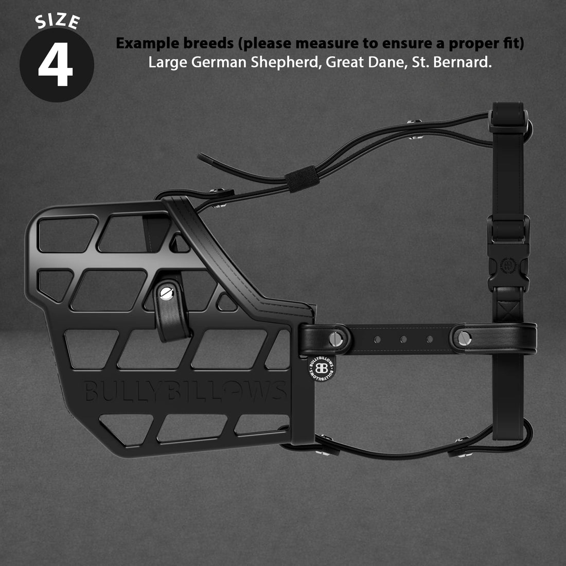 featured image of Premium Comfort Muzzle | x2 Additional Head Straps - Black