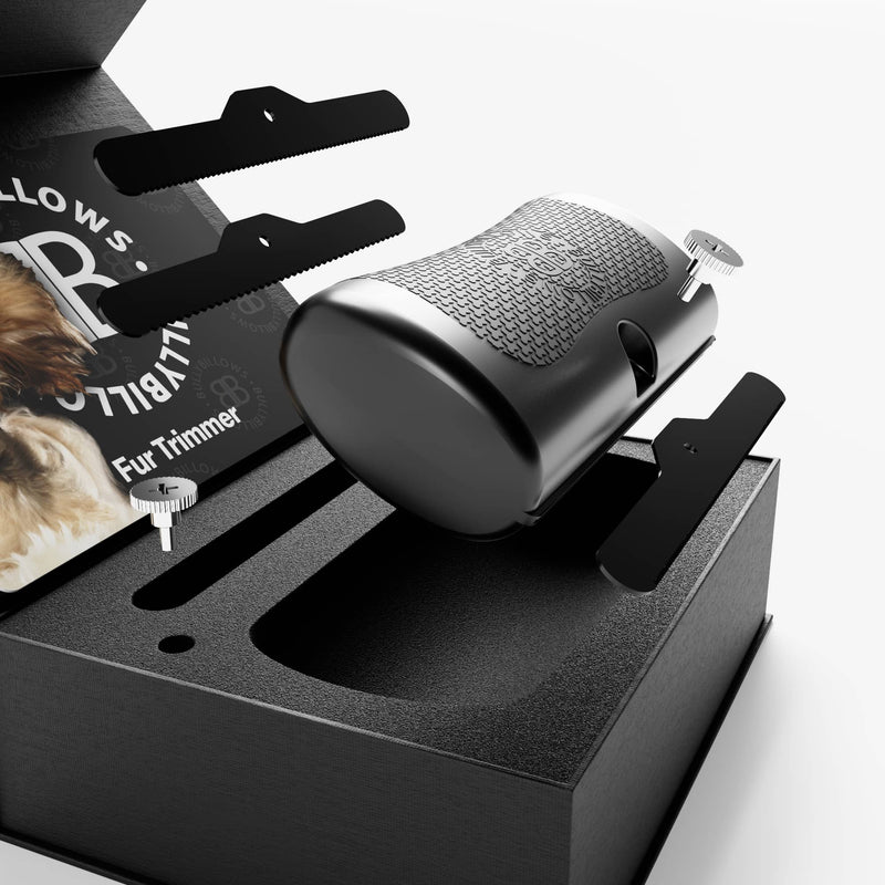 BullyBillows Kit de deshedding animal complet - noir