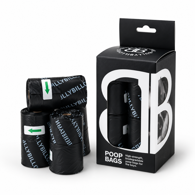 Premium Biodegradable Poop Bags With Handle - Black
